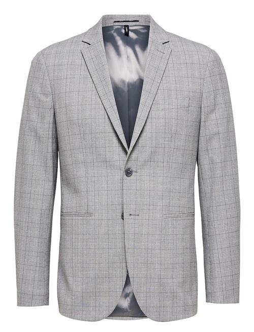 Slhslim-Liam Lt Grey Chk Blz Flex B Selected Grey