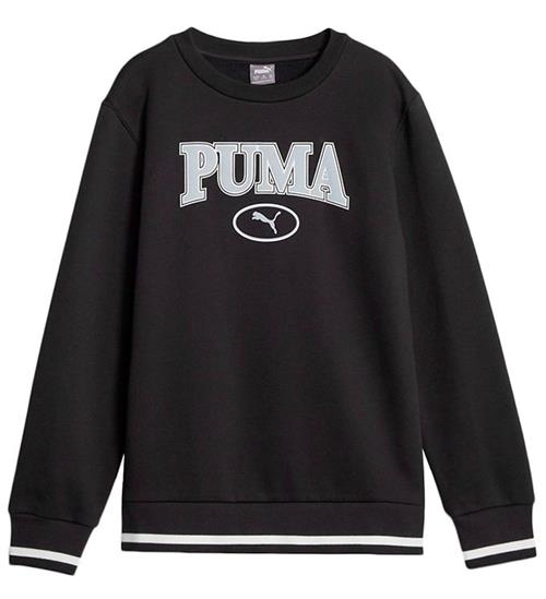 Puma Puma Sweatshirt - Squad Crew - Sort m. Hvid