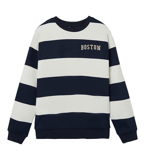 Se LMTD LMTD Sweatshirt - NlmNipes - White Alyssum/Navy Blazer ved KidsWorld