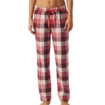 Schiesser Mix and Relax Long Flannel Pants Rød Mønster  bomuld 44 Dame