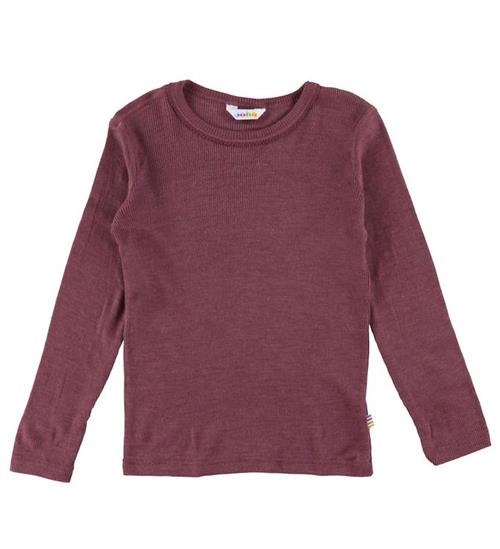 Se Joha Joha Bluse - Rib - Uld/Silke - Bordeaux ved KidsWorld