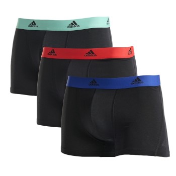 adidas 3P Active Flex Cotton Trunk Sort/Grøn bomuld Medium Herre