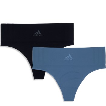 adidas Trusser 2P BOS Smart Micro 720 Seamless Thong Multi Sort/Blå polyamid Small Dame