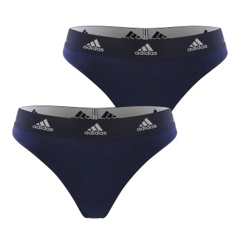 adidas Trusser 2P Underwear Brazilian Thong Marineblå bomuld Large Dame