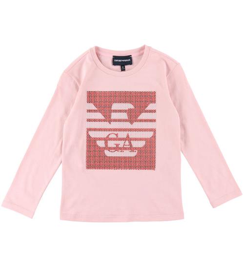 Se Emporio Armani Emporio Armani Bluse - Rosa/RÃ¸d m. Pailletter ved KidsWorld