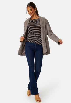 VERO MODA Fiona LS Boatneck Top Navy Blazer Stripes: S