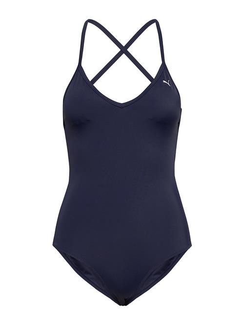 Puma Swim Puma Swim Women V-Neck Crossback Swimsuit 1P Puma Swim Navy