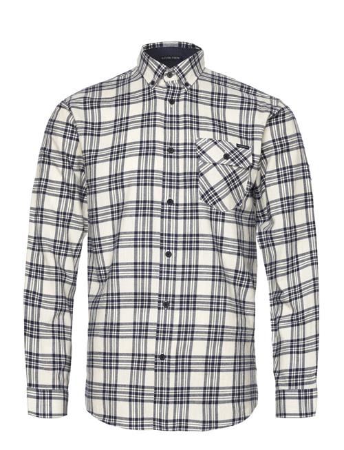 Checked Twill Shirt L/S Lindbergh White