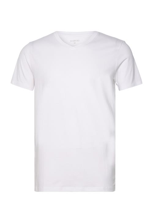 NORVIG Men's V-Neck Tee, Cotton/Stretch NORVIG White