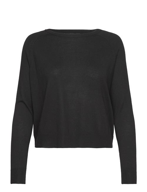 Se Mango Fine-Knit Round-Neck Sweater Mango Black ved Booztlet