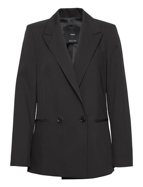 Se Mango Double-Breasted Blazer Mango Black ved Booztlet