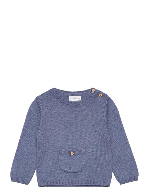 Se Mango Knit Cotton Sweater Mango Blue ved Booztlet