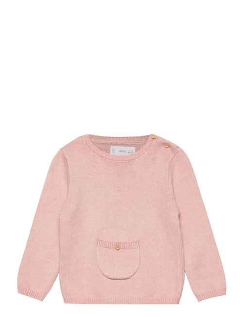 Mango Knit Cotton Sweater Mango Pink