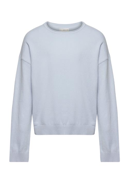 Mango Knit Cotton Sweater Mango Blue