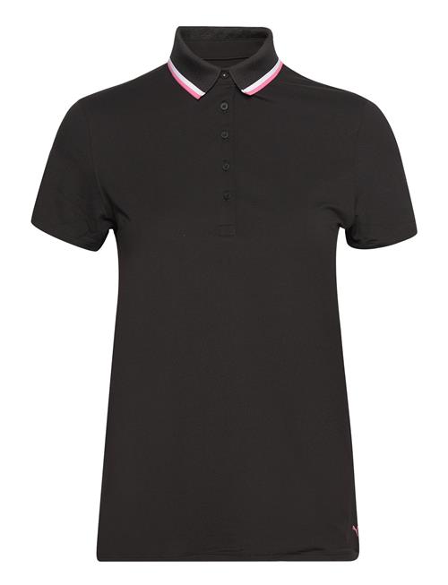 PUMA Golf W Cloudspun Tipped Ss Polo PUMA Golf Black