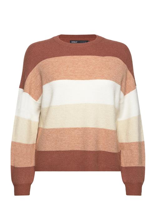 ONLY Onlatia L/S Stripe Pullover Knt Noos ONLY Brown