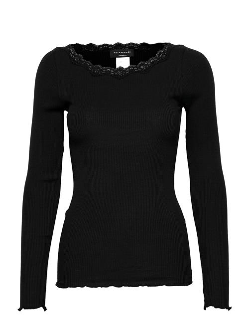 Rosemunde Organic T-Shirt W/Lace Rosemunde Black