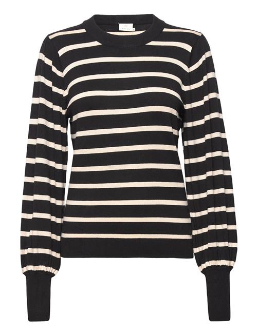 Kaffe Kamala Stripe Knit Pullover Kaffe Black