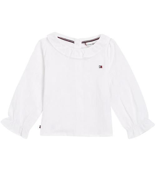 Se Tommy Hilfiger Bluse - Baby Lace - Ancient White ved KidsWorld