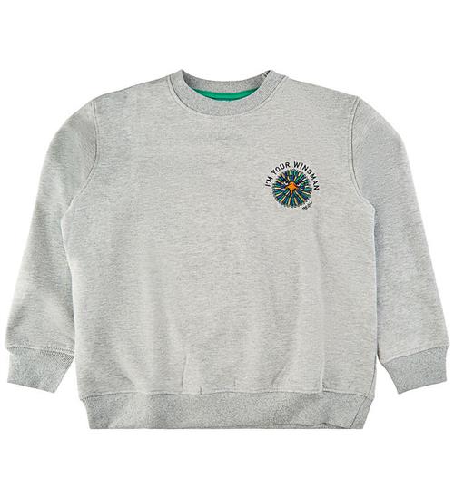 The New Sweatshirt - TnHuxley - GrÃ¥meleret m. HÃ¸g