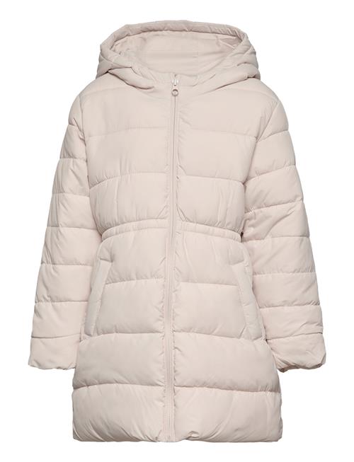 Se Mango Quilted Long Coat Mango Cream ved Booztlet