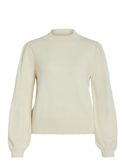 Vila Viril Turtle-Nk Balloon L/S Top - Noos Vila Beige