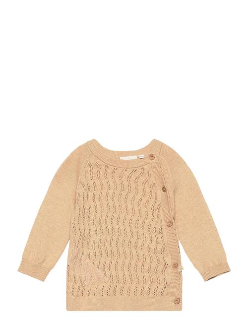 Se Lil'Atelier Nbfnina Ls Wrap Knit Lil Lil'Atelier Beige ved Booztlet