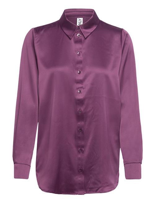 ONLY Onlvictoria Ls Loose Satin Shirt Nooswvn ONLY Purple