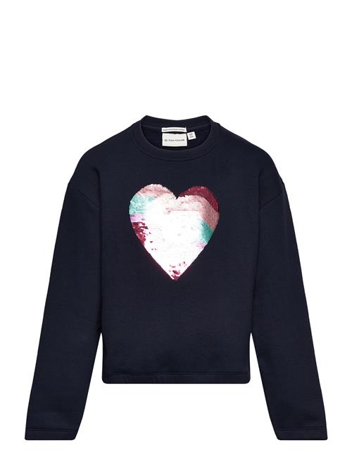 Sequin Artwork Sweatshirt Tom Tailor Navy