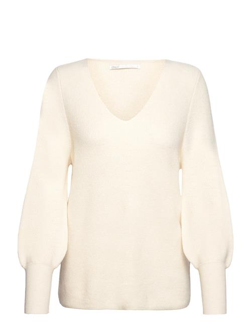 ONLY Onlatia L/S V-Neck Cuff Knt Noos ONLY Cream