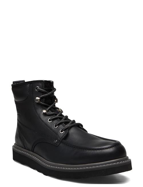 Se Jack & Jones Jfwaldgate Moc Leather Boot Sn Jack & J S Black ved Booztlet