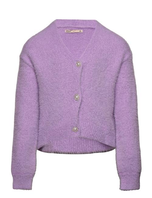 Se Kids Only Kmgnewpiumo L/S Cardigan Cp Knt Kids Only Purple ved Booztlet