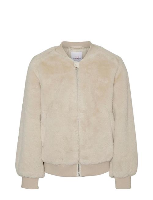 Se Vero Moda Girl Vmsonjamie Short Fake Fur Jacket Girl Vero Moda Girl Cream ved Booztlet