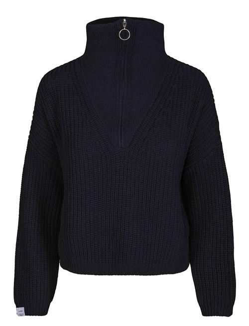 Se Once Untold Florie Cotton Zip Knit Sweater Once Untold Navy ved Booztlet