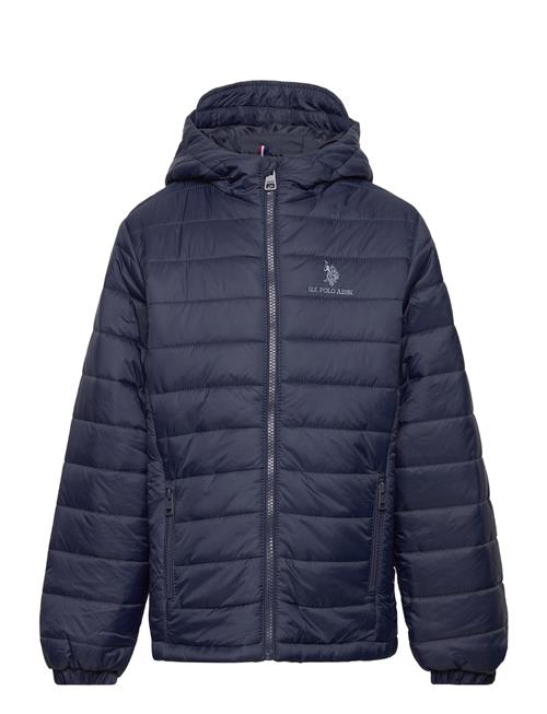 Se U.S. Polo Assn. Uspa Hooded Quilted Jacket U.S. Polo Assn. Blue ved Booztlet