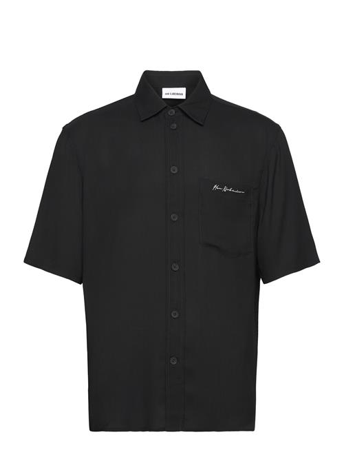 HAN Kjøbenhavn Fluid Script Logo Short Sleeve Shirt HAN Kjøbenhavn Black