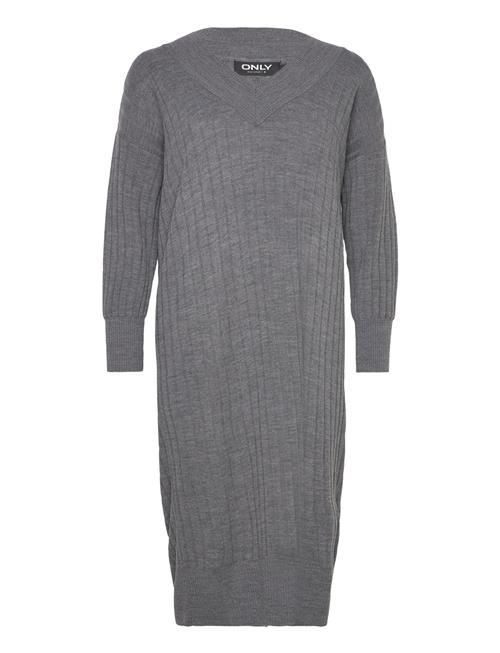 ONLY Onlnew Tessa L/S Midi V Dress Knt Noos ONLY Grey