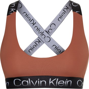 Calvin Klein Bh Sport Active Icon Medium Support Bra Brun Medium Dame