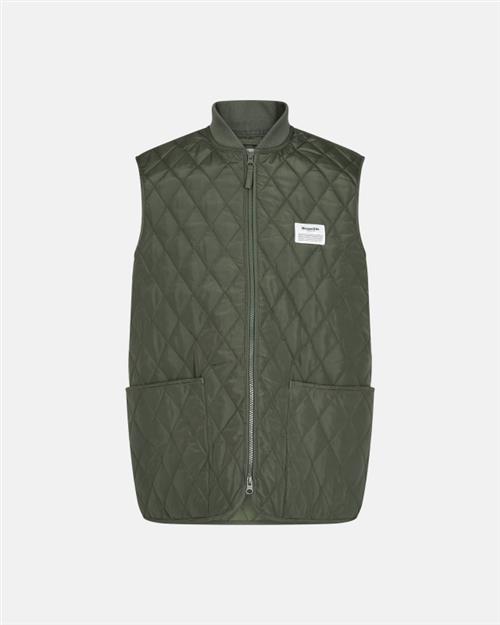 Vest "quilted" | Recycled polyester | Grøn