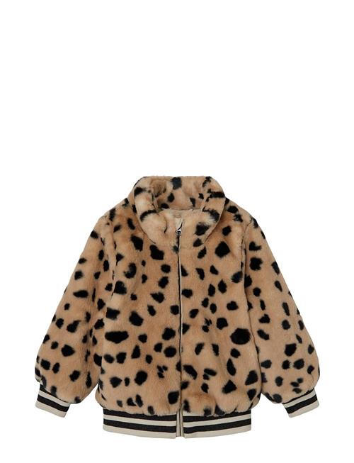 Se name it Nmfmindy Faux Fur Jacket Leo Name It Beige ved Booztlet