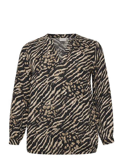 Se Kaffe Curve Kcdiana Blouse Kaffe Curve Black ved Booztlet