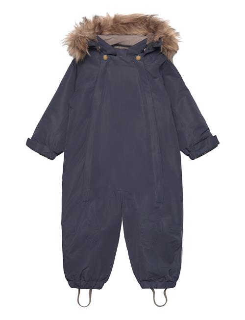 Se En Fant Snowsuit W. Fake Fur En Fant Navy ved Booztlet