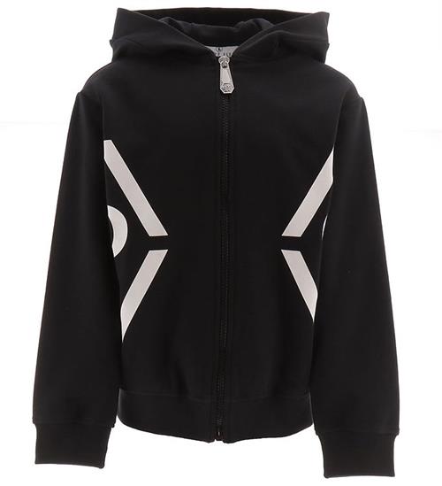 Se Philipp Plein Philipp Plein Cardigan - Sort m. Hvid ved KidsWorld