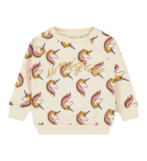 The New The New Siblings Sweatshirt - TnsHanni - White Swan m. EnhjÃ¸rnin