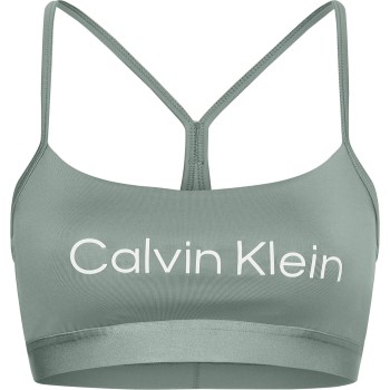 Calvin Klein Bh Sport Essentials Low Support Bra Blå polyester Medium Dame