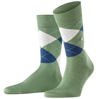 Burlington Strømper Manchester Mercerised Cotton Sock Grøn Mønster Str 40/46 Herre