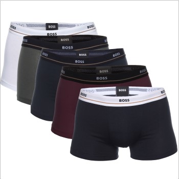 BOSS 5P Cotton Boxer Trunks Flerfarvet-2 bomuld Large Herre