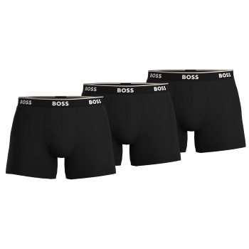 BOSS 3P Cotton Stretch Boxer Brief Long Sort bomuld Small Herre