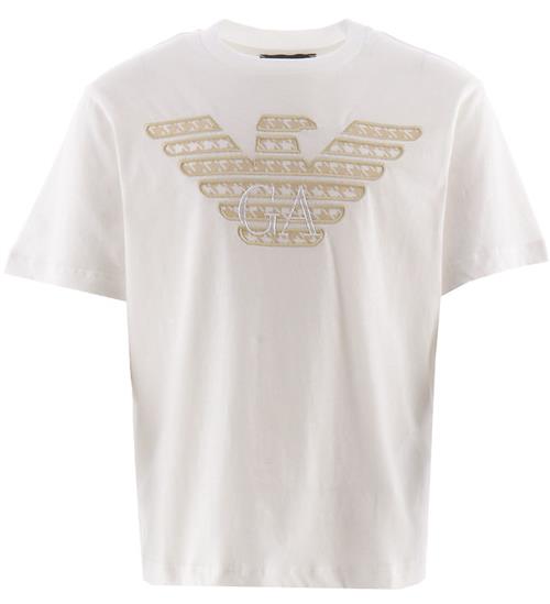 Se Emporio Armani Emporio Armani T-shirt - Hvid/Beige m. Logo ved KidsWorld