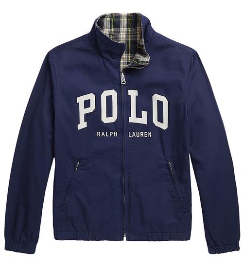 Se Polo Ralph Lauren Jakke - Vendbar - BlÃ¥ternet/Navy m. Print ved KidsWorld